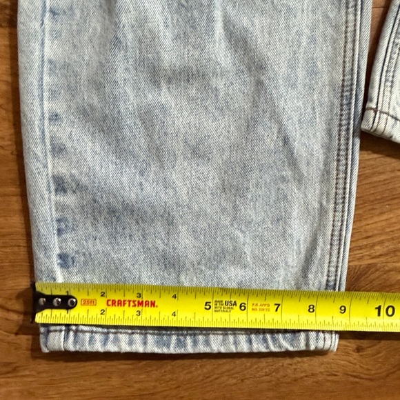 Prince Polly Women Sz 12 Light Blue Distressed Slanted Button Fly Ripped Jeans - Picture 11 of 14